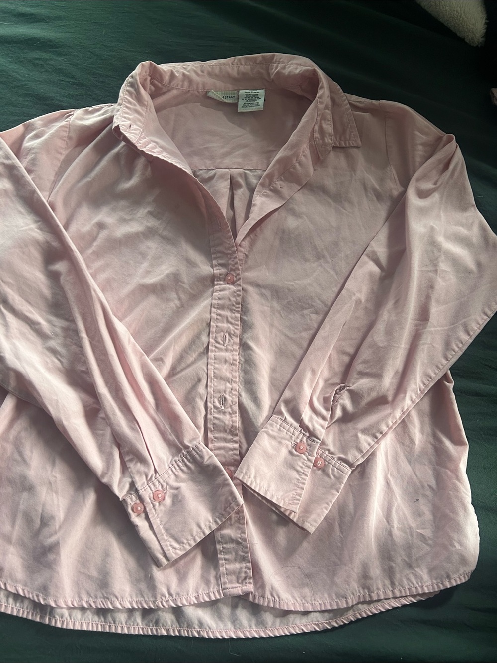 White Stag Light Pink Button-Front Long Sleeve Shirt